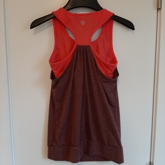 Athleta Racerback Tank Top Built in Bra Athletic Workout Yoga Purple Pink XXS - Picture 5 of 9